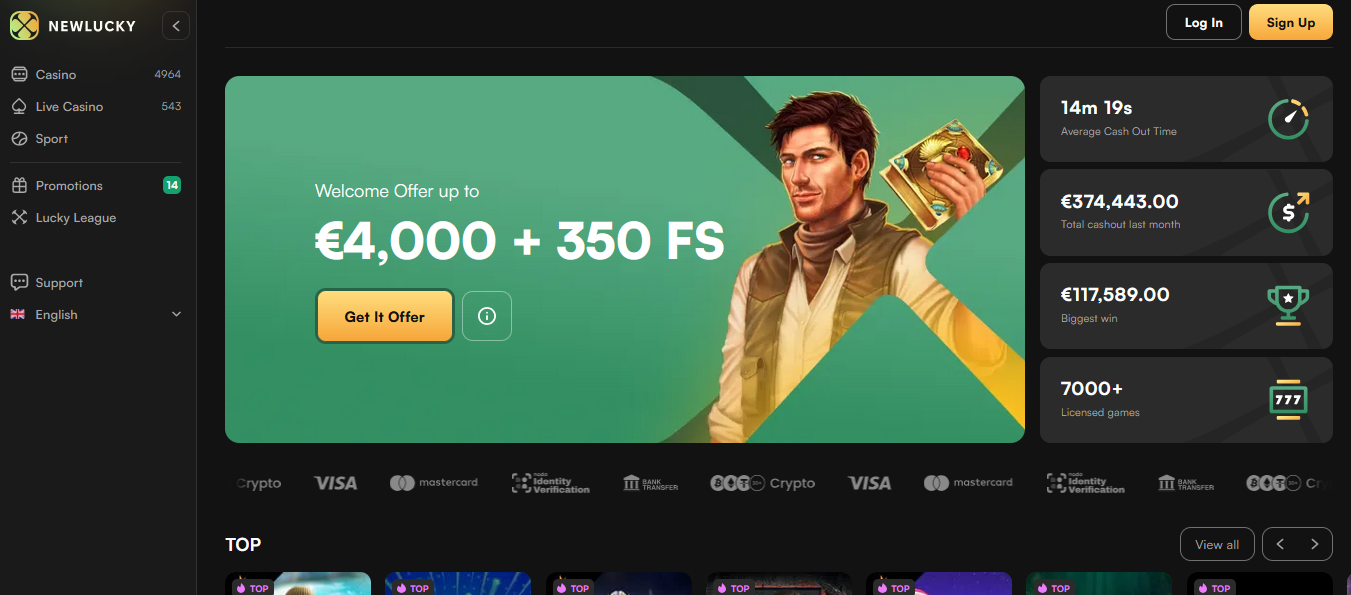 new lucky casino review